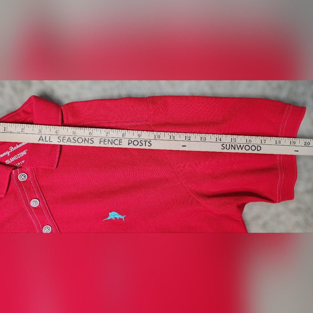 Tommy Bahama Medium Red Supima Cotton Polo Island Zone Shirt Quiet Luxury - Picture 10 of 11